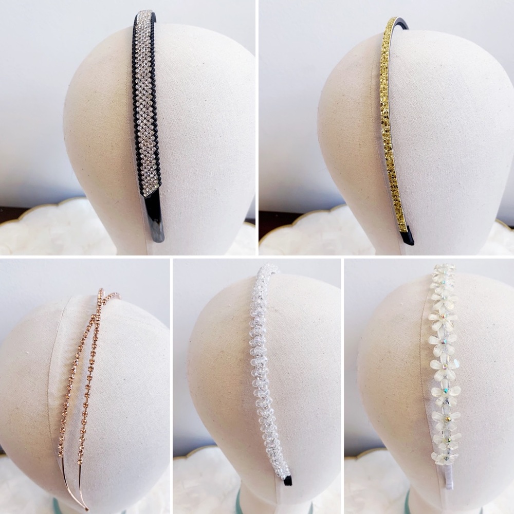 Lot of 6 Embellished Fancy Headbands Bridal NWOT